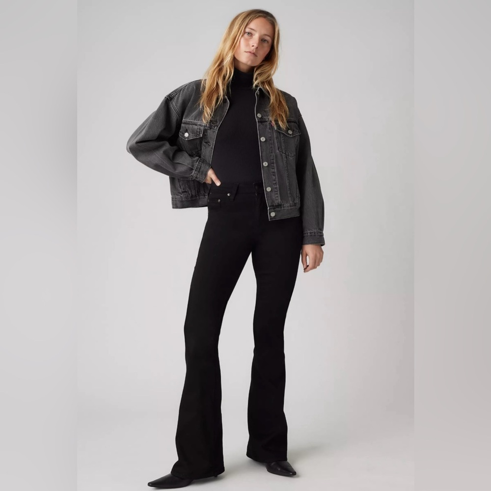 Levi's Black 726 High Rise Flare Jeans